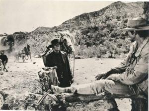 Scena del film "C'era una volta il West" - regia Sergio Leone - 1968 - attori Henry Fonda e Charles Bronson