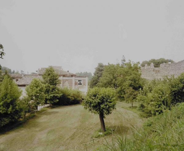 Castellaro Lagusello - mura del castello - cascina - alberi da frutta