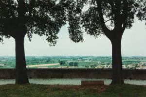 Panorama - belvedere - campi coltivati - paese