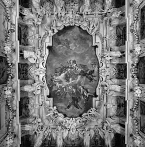 Caravaggio - santuario - sacrestia - volta decorata a stucco e affreschi