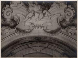 Dipinto murale - Giuseppe Antonio Castelli, Pietro Gilardi - Angelo alato con putto - Milano - Chiesa di S. Giovanni Decollato alle Case Rotte (ex)