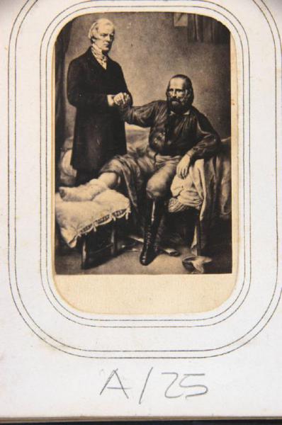 Ritratto maschile - Giuseppe Garibaldi con il medico inglese Richard Partridge - Convalescenza dopo il ferimento all'Aspromonte - Varignano / Risorgimento italiano