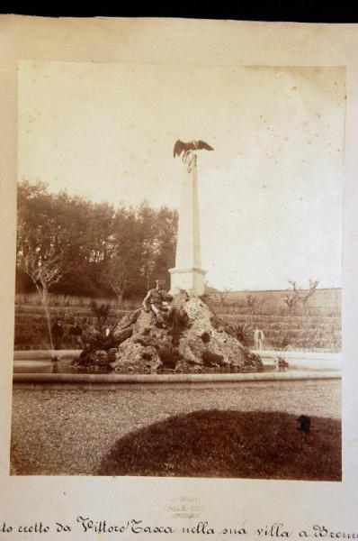 Brembate - Villa Tasca - Parco - Fontana di Giuseppe Garibaldi - Cesare Maironi da Ponte / Risorgimento italiano