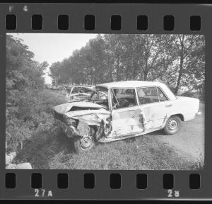 Incidente stradale mortale - Strada Ostigliese - Auto incidentata - Fiat 124