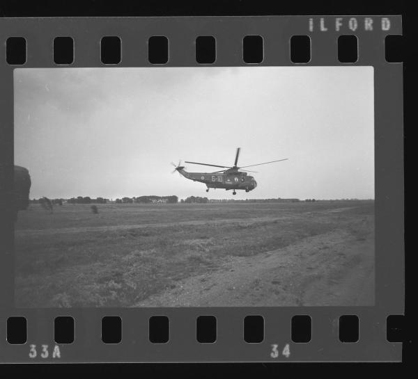 Terremoto Friuli 1976 - Decollo elicottero - Mantova - Aeroporto di Mantova-Migliaretto