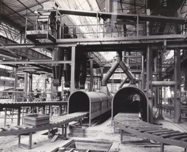 Innocenti - Impianto siderurgico dell'Orinoco - Fonderia - Caroselli e tunnel di raffreddamento