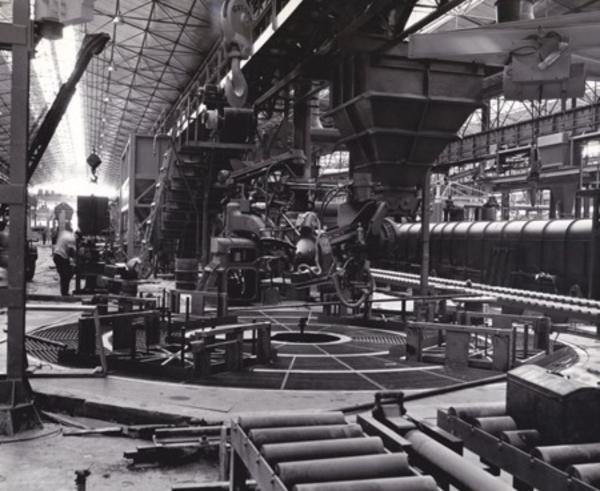 Innocenti - Impianto siderurgico dell'Orinoco - Fonderia - Tavola rotante di formatura