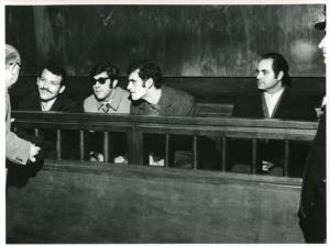 I quattro lavoratori sotto processo per aver partecipato alla manifestazione per il contratto del novembre 1969
