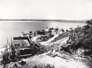 Innocenti - Impianto siderurgico dell'Orinoco - Cantiere del nuovo molo - Il pontile in costruzione