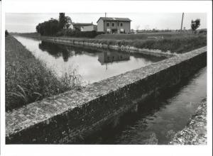Canale Vacchelli - Ponte-canale - Abitazioni - Vegetazione