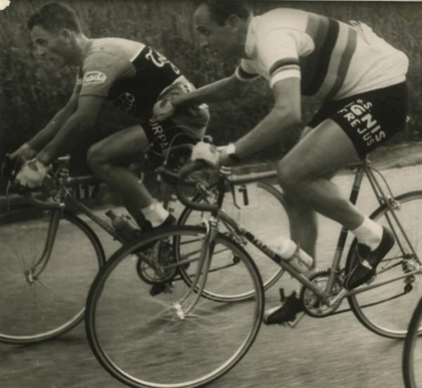 Ciclismo - Ercole Baldini - 42° Giro d'Italia - Tappa Napoli-Vasto - In azione con Giorgio Tinazzi