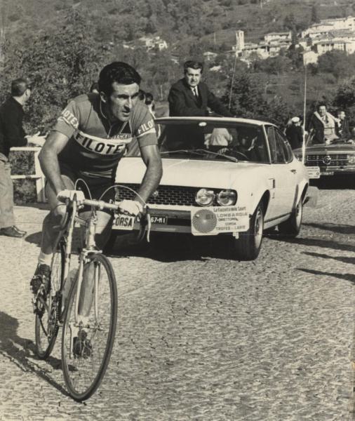 Ciclismo - Franco Bitossi - Giro di Lombardia 1967 - In azione durante il Trofeo del Lario