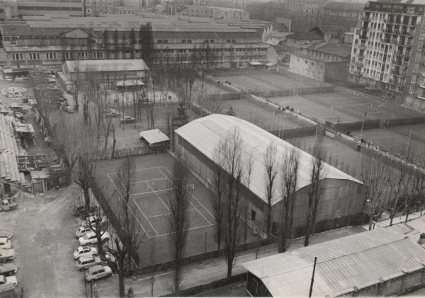 Milano - Via Giacomo Zanella - Tennis Club Lombardo - Vista dall'alto della struttura sportiva