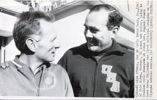 Sport invernali - Alpe d'Huez (Francia) - Giochi della X Olimpiade invernale 1968 -  Eugenio Monti e Boris Said Jr - Ritratto