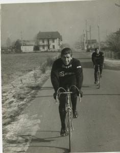 Ciclismo - Vittorio Adorni - In allenamento con il compagno di squadra Alberto Poletti