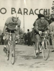 Ciclismo - Pierino Baffi - Dalmine - Trofeo Baracchi - In gara accanto a Giorgio Albani
