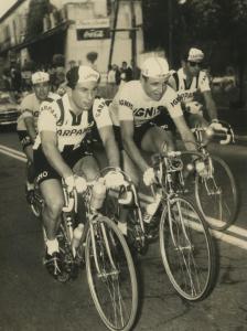 Ciclismo - Ercole Baldini - In azione con Nino Defilippis e Gastone Nencini