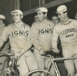 Ciclismo - Ercole Baldini - Con Gastone Nencini e Imerio Massignan