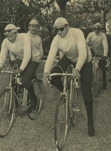 Ciclismo - Ercole Baldini - In allenamento con Arnaldo Pambianco e Bruno Mealli