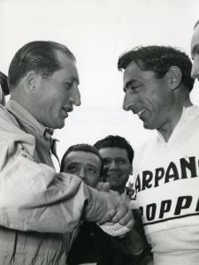 Ciclismo - Fausto Coppi - Gino Bartali - I due campioni si stringono la mano