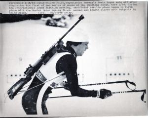 Sport invernali - Biathlon maschile - Monte Igman-Sarajevo(Bosnia-Erzegovina) - International Biathlon meeting 1983 - Gara 10 km Sprint   - Svein Engen in azione