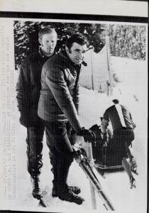 Sport invernali - Bob a due maschile - Sankt Moritz (Svizzera) - Campionati mondiali di bob 1970 - Nevio De Zordo e Adriano Frassinelli durante gli allenamenti