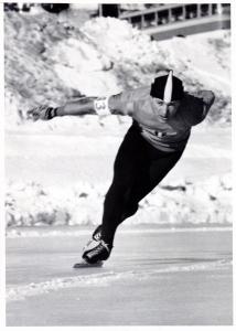Sport invernali - Pattinaggio di velocità su ghiaccio maschile - Cortina d'Ampezzo - Guido Gillarduzzi durante una gara