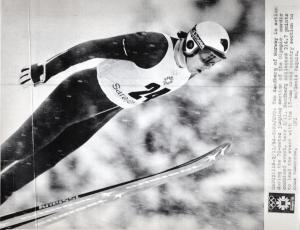 Sport invernali - Salto con gli sci - Combinata nordica maschile - Monte Igman-Sarajevo (Bosnia-Erzegovina) - Giochi della XIV Olimpiade invernale 1984 - Tom Sandberg in azione