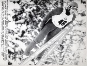 Sport invernali - Salto con gli sci maschile - Monte Igman-Sarajevo (Bosnia-Erzegovina) - Giochi della XIV Olimpiade invernale 1984 - Lido Tomasi in allenamento