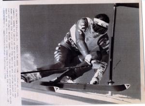 Sport invernali - Sci alpino maschile - Slalom gigante maschile - Monte Allan-Nakiska (Canada) - Giochi della XV Olimpiade invernale 1988 - Ivano Camozzi in azione