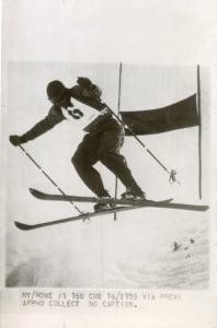 Sport invernali - Sci alpino - Slalom gigante maschile - Aspen (Colorado) - Campionati mondiali di sci alpino 1950 - Zeno Colò in azione