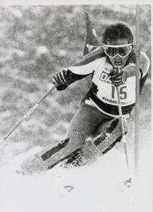 Sport invernali - Sci alpino - Slalom speciale maschile - Crans Montana (Svizzera) - Coppa del mondo di sci 1979 -  Leonardo David in azione