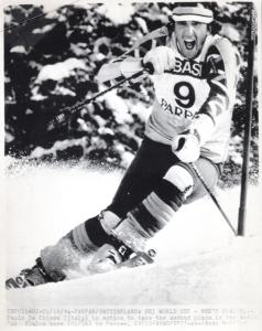 Sport invernali - Sci alpino - Slalom speciale maschile - Parpan (Svizzera) - Coppa del mondo di sci alpino 1984 - Paolo De Chiesa in azione