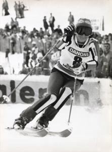 Sport invernali - Sci alpino - Slalom gigante femminile - Saalbach-Hinterglemm (Austria) - Coppa del mondo di sci alpino 1980 - Claudia Giordani in azione