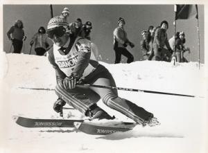 Sport invernali - Sci alpino - Slalom gigante femminile - Les Gets (Francia) - Coppa del mondo di sci alpino 1981 - Claudia Giordani in azione