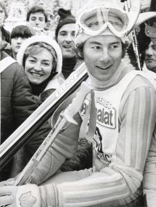 Sport invernali - Sci alpino - Aprica - Ski World Series 1980 - Ingemar Stenmark - Ritratto in mezzo alla folla
