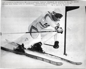 Sport invernali - Sci alpino - Slalom gigante maschile - Adelboden (Svizzera)  - Coppa del mondo di sci alpino 1984 - Ingemar Stenmark in azione