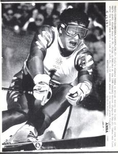 Sport invernali - Sci alpino - Slalom gigante maschile - Monte Allan-Nakiska (Canada) - Giochi della XV Olimpiade invernale 1988 - Alberto Tomba in azione