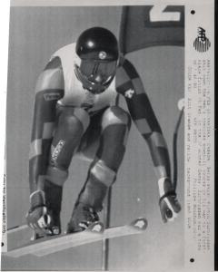 Sport invernali - Sci alpino - Combinata maschile - Monte Allan-Nakiska (Canada) - Giochi della XV Olimpiade invernale 1988 - Pirmin Zurbriggen in azione durante la discesa libera