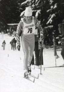 Sport invernali - Sci di fondo femminile - Campo Carlo Magno-Pinzolo - Trofeo  Val di Sole 1982 - Maria Canins in azione