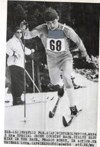 Sport invernali - Sci di fondo maschile - Innsbruck-Seefeld (Austria) - Giochi della IX Olimpiade invernale 1964 - Gara 15 km - Franco Nones in azione