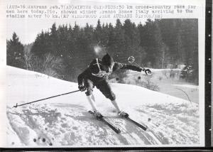 Sport invernali - Sci di fondo maschile - Autrans (Francia) - Giochi della X Olimpiade invernale 1968 - Gara 30 km - Franco Nones in azione