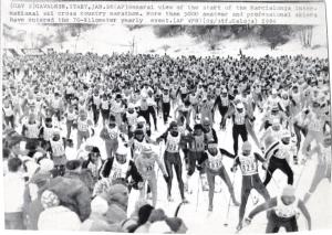 Sport invernali - Sci di fondo - Cavalese - Marcialonga 1986 - La partenza della gara