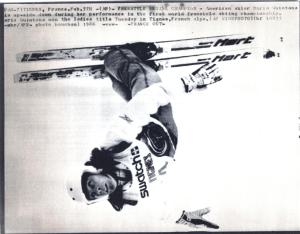 Sport invernali - Sci acrobatico - Tignes (Francia) - Campionati mondiali di sci acrobatico 1986 - Maria Quintana in azione