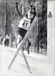 Sport invernali - Sci acrobatico - Lake Placid (Stati Uniti d'America) - Coppa del mondo di sci acrobatico 1988 - Meredith Gardner in azione