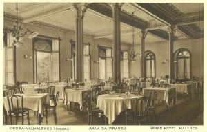Sala da pranzo del Grand Hotel Malenco