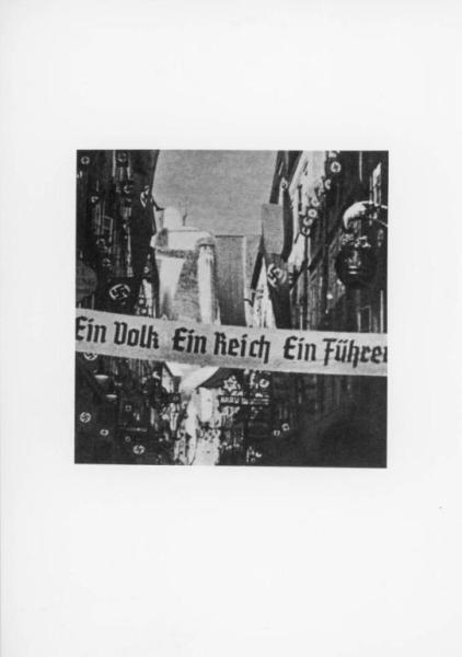 Austria, Vienna - Annessione alla Germania nazista (Anschluss) - Strada - Striscione "Ein Volk, Ein Reich, Ein Fuhrer" - Nazismo