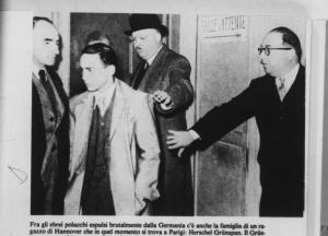 Francia, Parigi - Arresto di Herschel Grünspan (o Grynszpan), giovane rifugiato ebreo polacco, per l'omicidio del diplomatico tedesco Ernst vom Rath