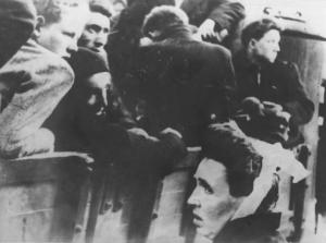 Seconda guerra mondiale - Francia - Deportazione di uomini e donne sospetti - Carro - Nazismo