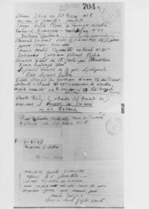 Lettera di un detenuto nel campo di concentramento / campo di detenzione Risiera di San Sabba, 1943-1945 - Richiesta di informare le famiglie di altri prigionieri - Fascismo / Nazismo - Seconda guerra mondiale